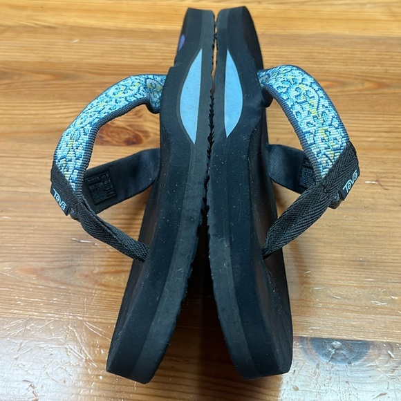 Teva Flip Flops Women's Size 11 Mush II Companera‎ Blue Sandals Beach Summer - Picture 6 of 8